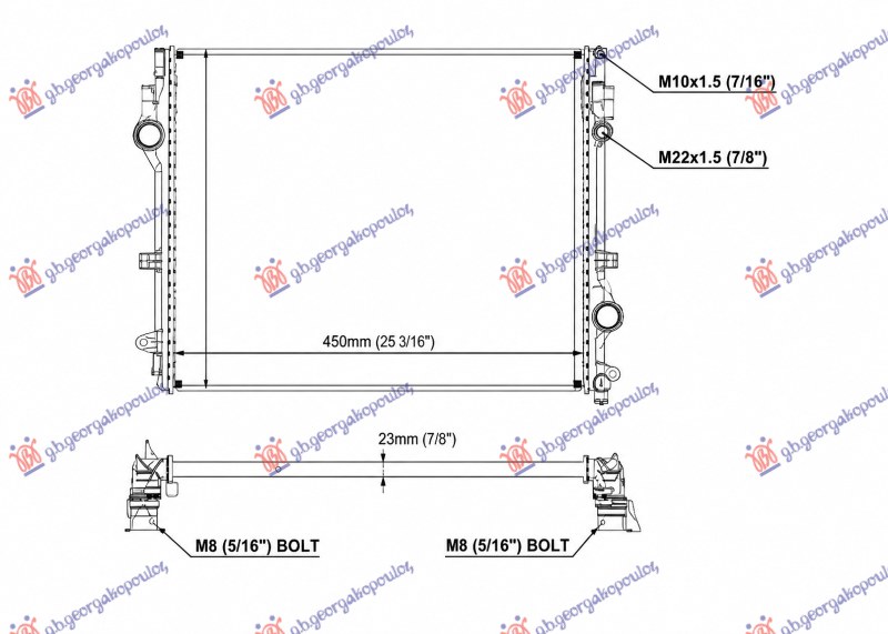 HLADNJAK MOTORA 2.0 BENZIN/HIBRID - 3.0 DIZEL/HIBRID (640x500) (NRF) MERCEDES GLC SUV/COUPE 2023- (X254/C254)