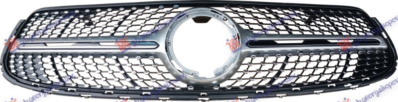 PVC MASKA KOMPLET SREBRNA (HROM LAJSNE) (AMG-LINE) MERCEDES GLC SUV/COUPE 2020-2023 (X253/C253)