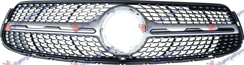 PVC MASKA KOMPLET SREBRNA (HROM LAJSNE) (KAMERA) (AMG-LINE) MERCEDES GLC SUV/COUPE 2020-2023 (X253/C253)