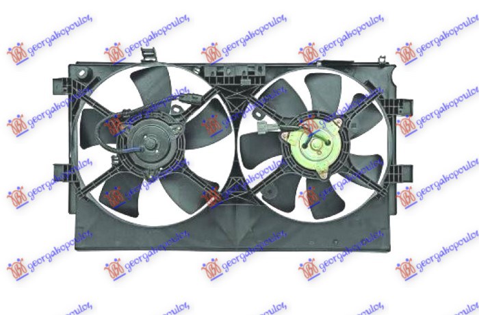 VENTILATOR (DUPLI) KOMPLET (1.8/2.0/2.2 DIZEL) (2+4 KONEKTORA) MITSUBISHI OUTLANDER 2007-2011 (CWW)