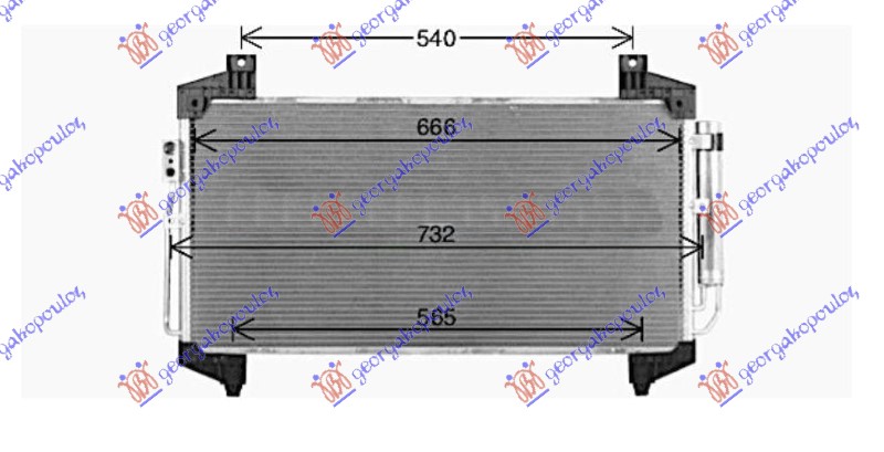 HLADNJAK KLIME BENZIN/DIZEL (712x341) MITSUBISHI ECLIPSE CROSS 2018-2022 (GK/GL)