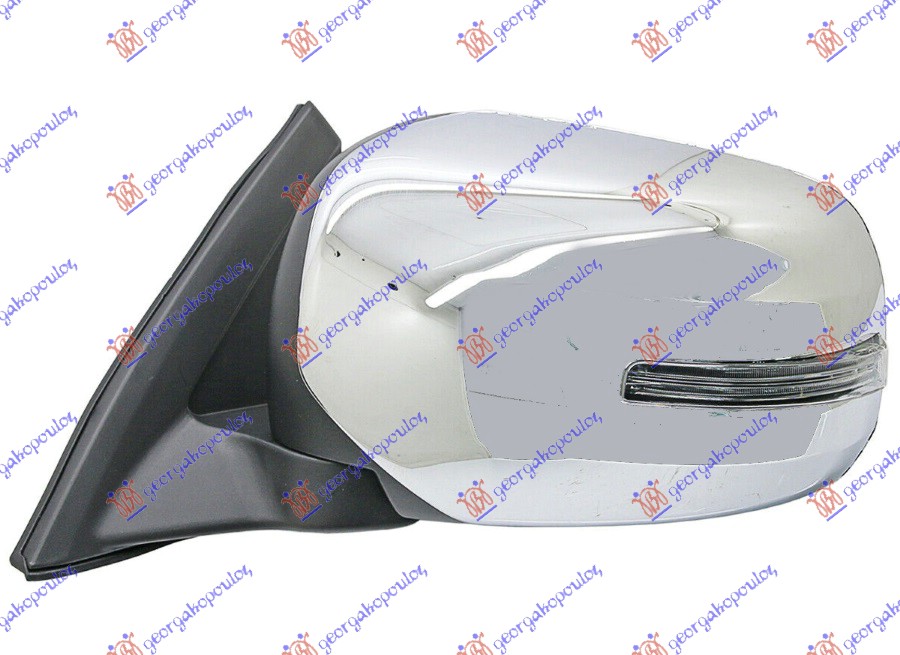 RETROVIZOR ELEKTRICNI HROM (MIGAVAC LED) MITSUBISHI P/U L200 2006-2010 (KAT/KBT)