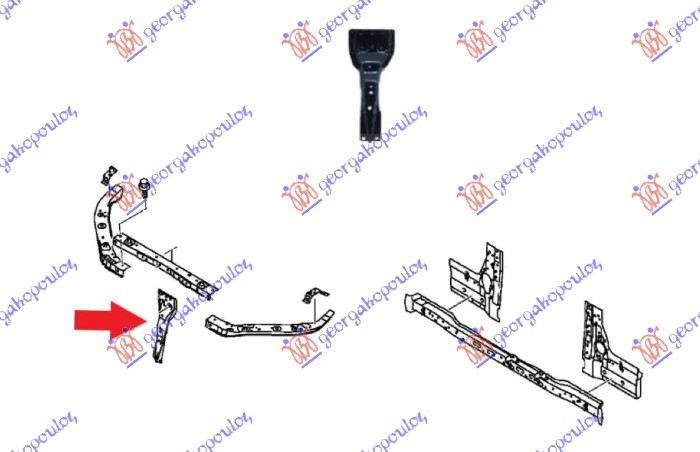 NOSAC VEZNOG LIMA VERTIKALNI MITSUBISHI P/U L200 2015-2019 (KJ/KK/KL)