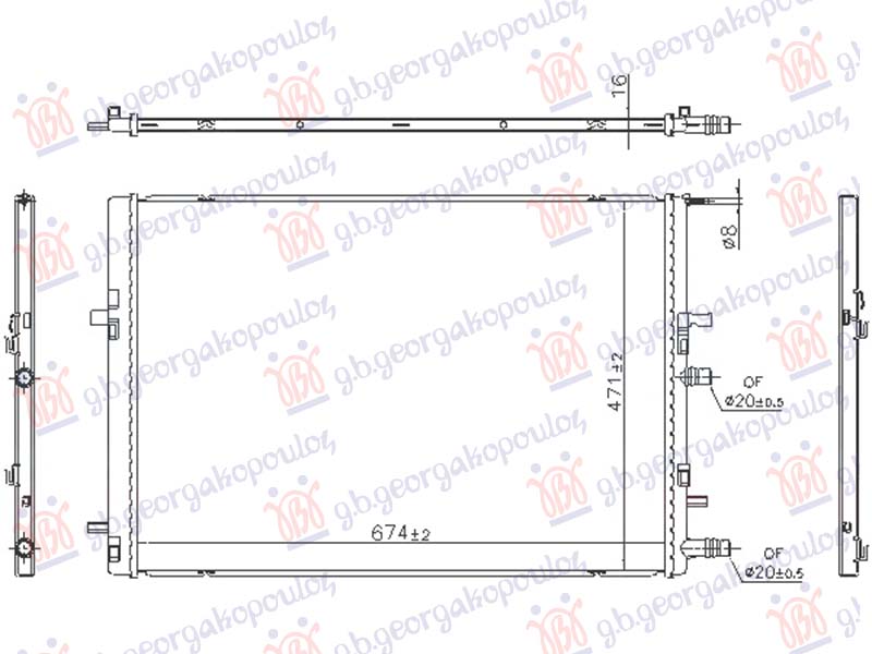 HLADNJAK MOTORA DODATNI 1.5 DIZEL (674x470) NISSAN QASHQAI 2013-2017 (J11)