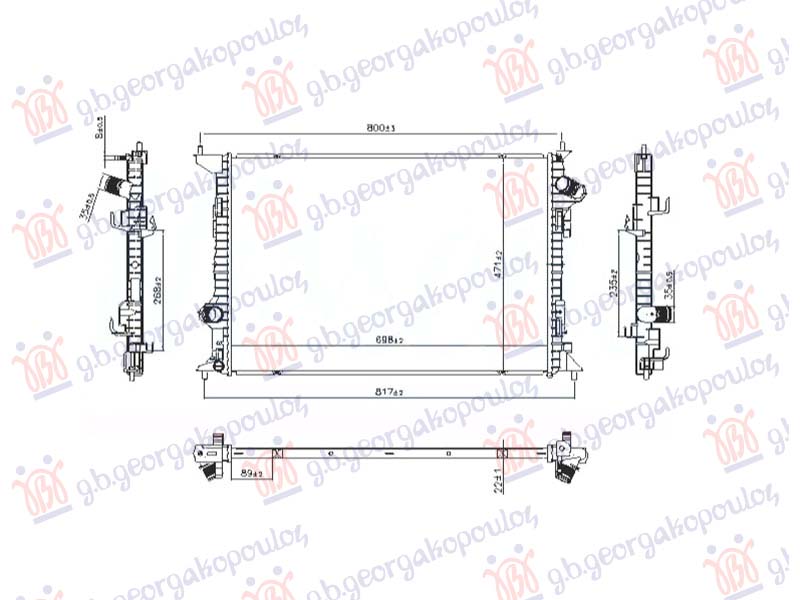 HLADNJAK MOTORA 1.5 DIZEL (698x470) (NRF) NISSAN QASHQAI 2017-2021 (J11)