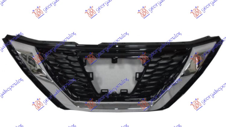PVC MASKA SJAJ-CRNA (HROM OKVIR) (KOCKASTI OTVOR ZA ZNAK) NISSAN QASHQAI 2017-2021 (J11)