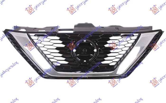 PVC MASKA SJAJ-CRNA (HROM OKVIR) (OTVOR ZA ZNAK) NISSAN QASHQAI 2017-2021 (J11)