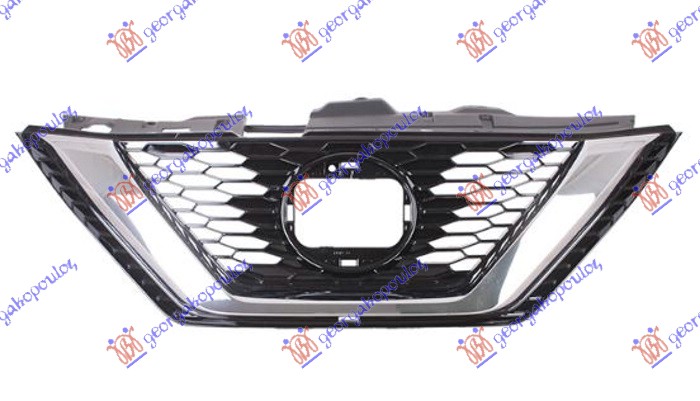 PVC MASKA SJAJ-CRNA (HROM OKVIR) (OKRUGLI OTVOR ZA ZNAK) (KAMERA) NISSAN QASHQAI 2017-2021 (J11)
