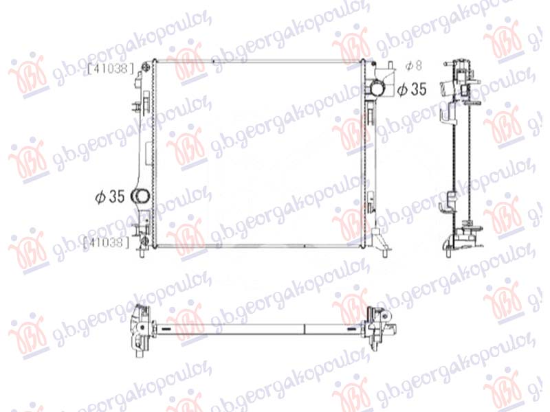 HLADNJAK MOTORA 1.3 BENZIN/HIBRID (MAN) (540x471) (NISSENS) RENAULT ESPACE 2015-2023 (JR)