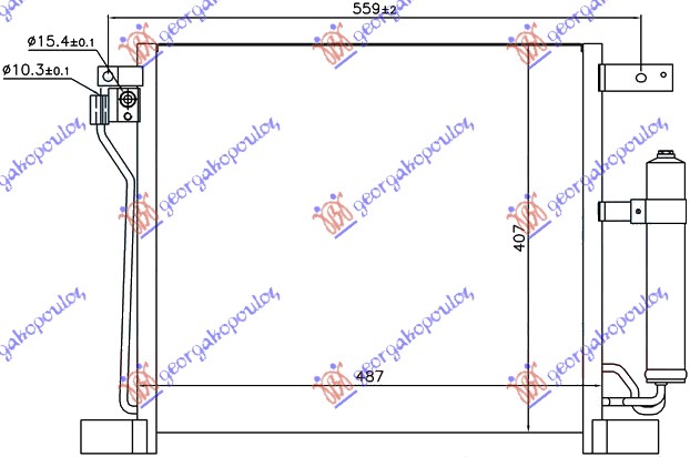 HLADNJAK KLIME 1.6 DIC TURBO BENZIN (485x400x16) NISSAN JUKE 2015-2019 (F15)