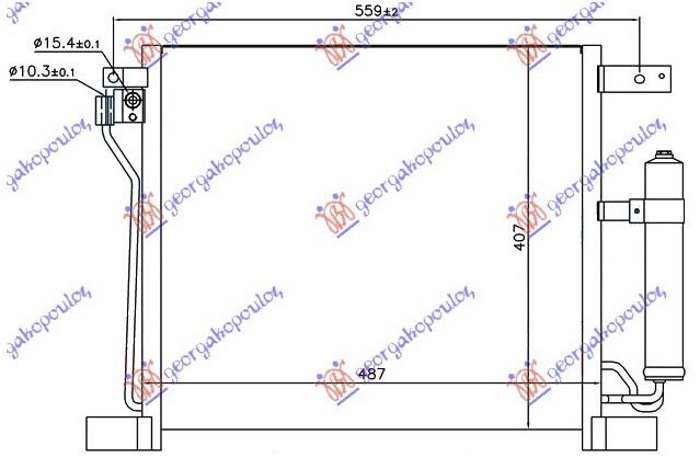 HLADNJAK KLIME 1.6 DIC TURBO BENZIN (485x400x16) (NISSENS) NISSAN JUKE 2015-2019 (F15)