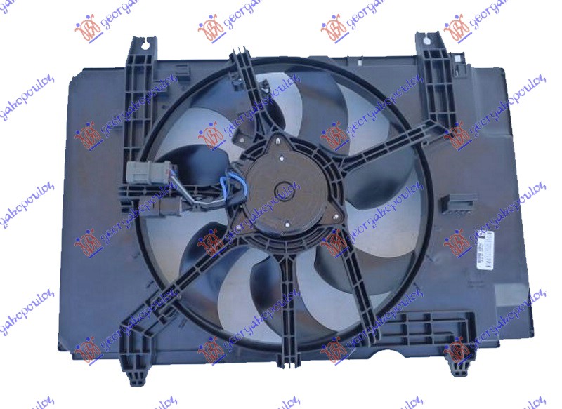 VENTILATOR KOMPLET (1.6 BENZIN) (2 KONEKTORA) (380mm) (2+2 PIN) NISSAN JUKE 2015-2019 (F15)