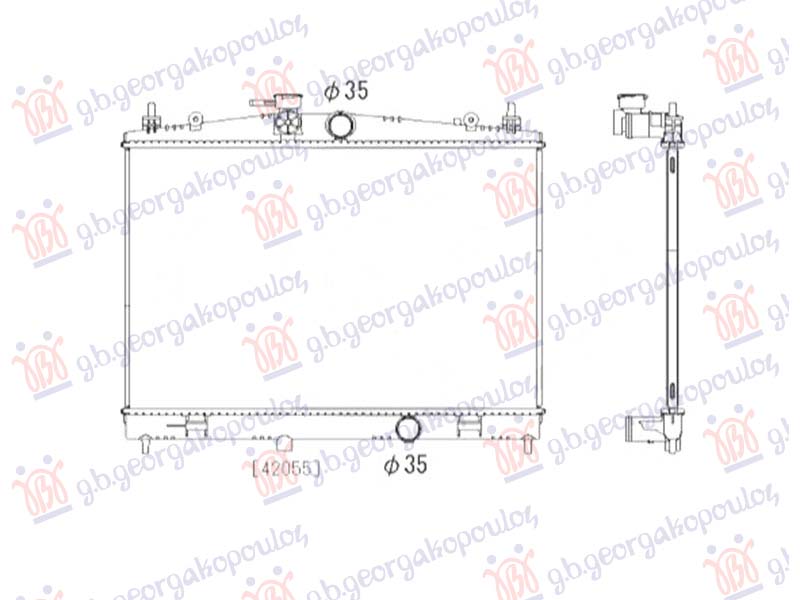 HLADNJAK MOTORA 1.6 BENZIN/GAS (MAN/AUTO) (652x388) (NRF) NISSAN JUKE 2015-2019 (F15)