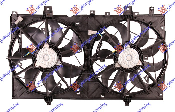 VENTILATOR (DUPLI) KOMPLET (2.0/2.5 BENZIN) NISSAN X-TRAIL 2014-2017 (T32/T32R/T32RR)