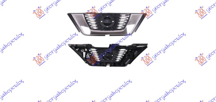 PVC MASKA KOMPLET (HROM LAJSNA) (KAMERA) NISSAN X-TRAIL 2017-2021 (T32/T32R/T32RR)