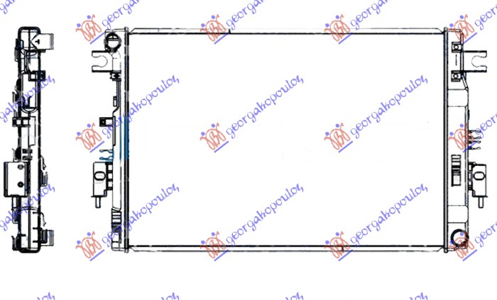 HLADNJAK MOTORA 2.3 dCi DIZEL (MAN) (720x490) (KOYO) NISSAN P/U NAVARA NP300 2WD-4WD 2015-2025 (D23)