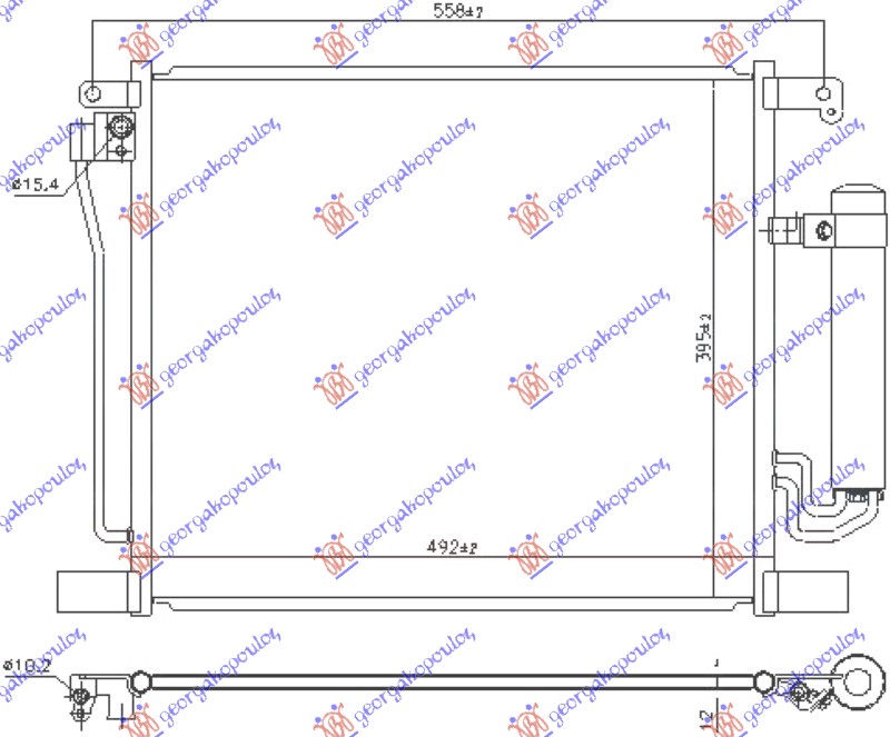 HLADNJAK KLIME 1.2 DIG-T/1.6 DIG-T BENZIN (492x395) (KOYO) NISSAN PULSAR 2015- (C13)