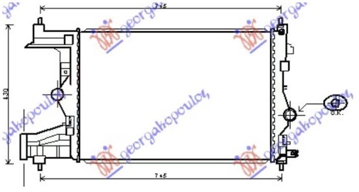 HLADNJAK MOTORA 1.3/1.7 DIZEL (580x395) (NRF) OPEL ASTRA J 3D/GTC 2011- (P10)