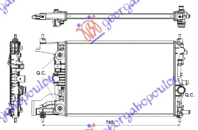 HLADNJAK MOTORA 1.6 BENZIN (AUTO) (58x39) OPEL ASTRA J 4D 2013- (P10)
