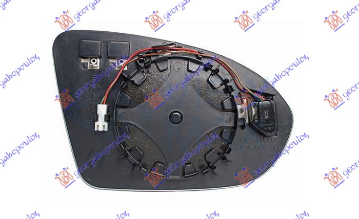 STAKLO RETROVIZORA SA GREJACEM (MRTAV UGAO) (ASFERICNO) OPEL ASTRA K 5D/S.W. 2019-2021 (B16)