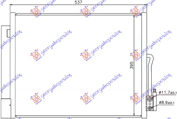 HLADNJAK KLIME BENZIN/DIZEL (500x410) OPEL MERIVA 2010-2014 (S10)