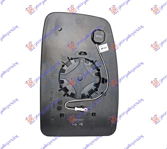 STAKLO RETROVIZORA SA GREJACEM (GORNJI DEO) (MRTAV UGAO) (KONVEKSNO) NISSAN INTERSTAR 2009-2021 (X70)