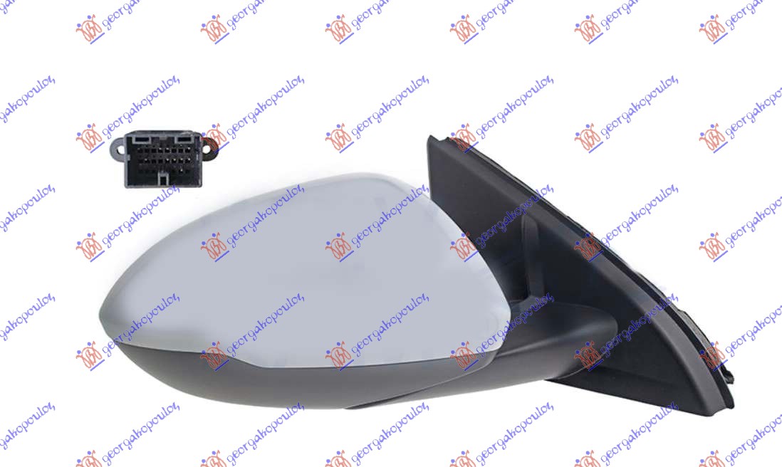 RETROVIZOR ELEKTRICNI SA GREJACEM PM (ELEKTRO-SKLOPIV) (SVETLO) (MEMORIJA) (13 PIN) (A KVALITET) (KONVEKSNO STAKLO) OPEL INSIGNIA 2017- (Z18)