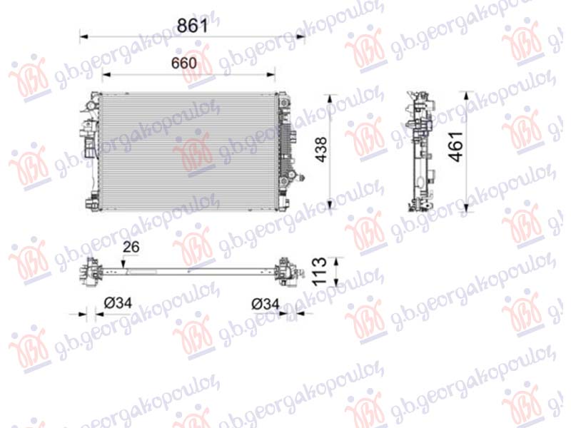 HLADNJAK MOTORA 2.0 DIZEL (AUTO) (660x438) OPEL INSIGNIA B Sports Tourer 2020- (Z18)