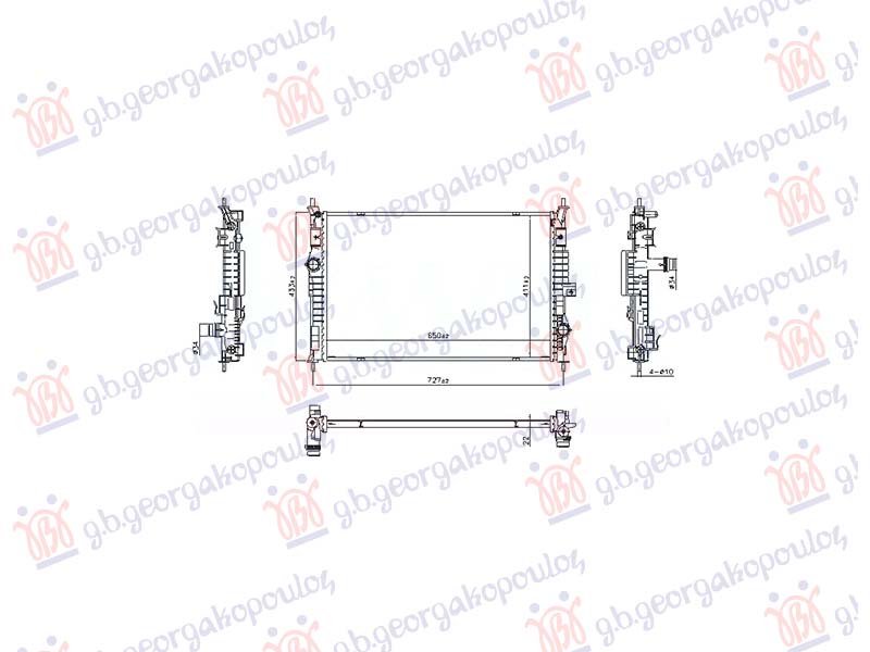 HLADNJAK MOTORA 1.2/1.6 BENZIN/HIBRID - 1.5/1.6/2.0 DIZEL (MAN/AUTO) (650x411) TOYOTA PROACE/PROACE VERSO 2016-2019 (MPY)