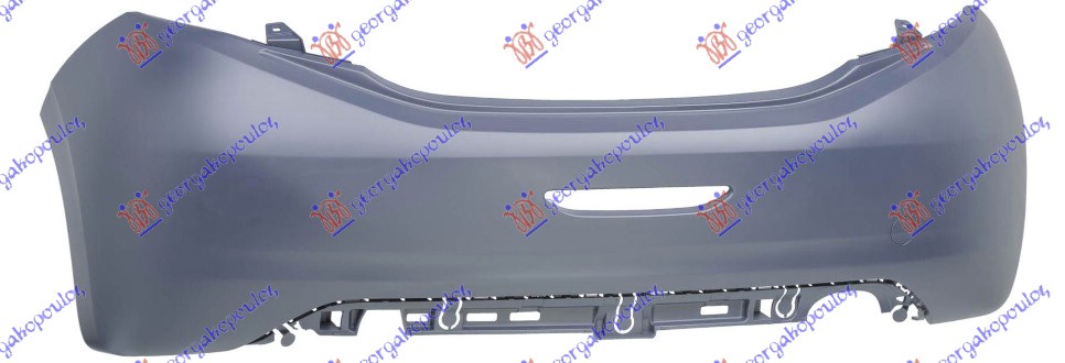 ZADNJI BRANIK PM (SA PLASTICNIM NOSACIMA) (SA/BEZ PDC SENZORA) (A KVALITET) PEUGEOT 208 I 2012-2015 (CA/CC)
