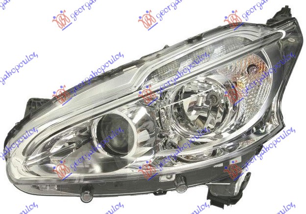 FAR ELEKTRICNI (H1/H7) SA LED DNEVNIM SVETLOM (VALEO) PEUGEOT 208 I 2012-2015 (CA/CC)
