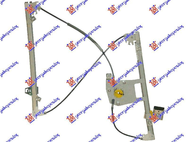 PODIZAC PREDNJEG PROZORA ELEKTRICNI (BEZ MOTORA) 3 VRATA (A KVALITET) PEUGEOT 208 I 2012-2015 (CA/CC)