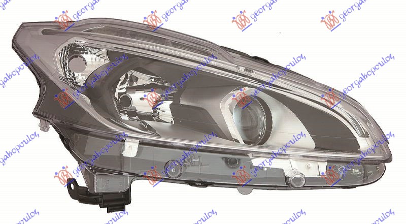 FAR ELEKTRICNI (H7/H7) SA LED DNEVNIM SVETLOM (DEPO) PEUGEOT 208 I 2015-2019 (CA/CC)