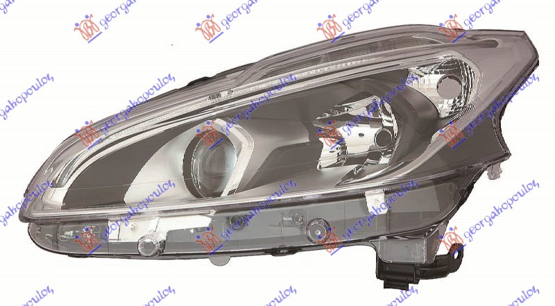 FAR ELEKTRICNI (H7/H7) SA LED DNEVNIM SVETLOM (DEPO) PEUGEOT 208 I 2015-2019 (CA/CC)