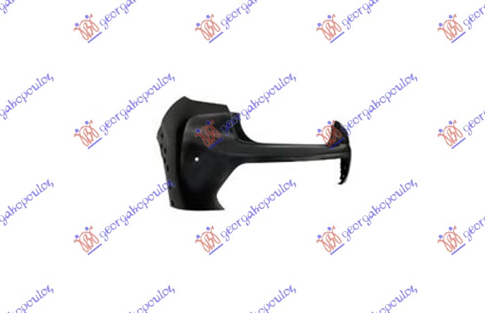 ZADNJI BRANIK PM GORNJI (OTVORI ZA RUB) (2 PDC SENZORI) (KAMERA) PEUGEOT 208 II 2019-2023 (UB/UP/UW/UJ)