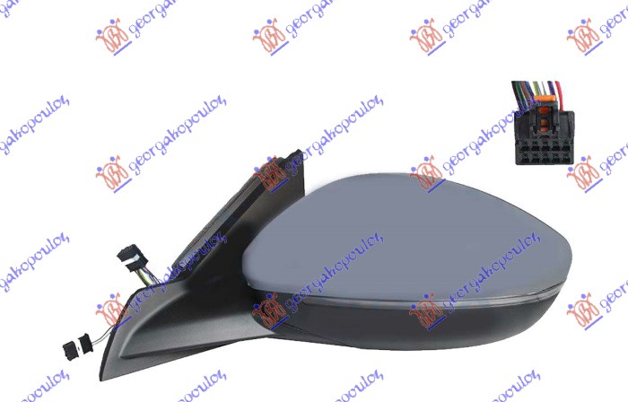 RETROVIZOR ELEKTRICNI SA GREJACEM PM (ELEKTRO-SKLOPIV) (MIGAVAC LED) (SVETLO) (10OTV/10PIN) (A KVALITET) OPEL CORSA F 2023- (P2J0)