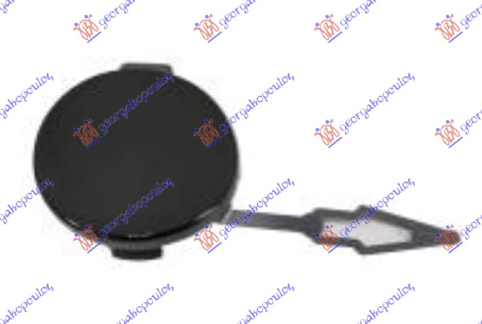 POKLOPAC KUKE ZADNJEG BRANIKA SJAJ-CRNI PEUGEOT 208 II 2019-2023 (UB/UP/UW/UJ)