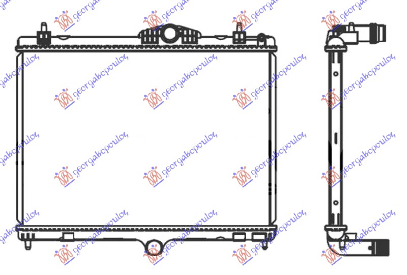 HLADNJAK MOTORA 1.6 THP BENZIN / 1.6 BlueHDi DIZEL (380x540x26) PEUGEOT 508 I 2011-2015 (8D)