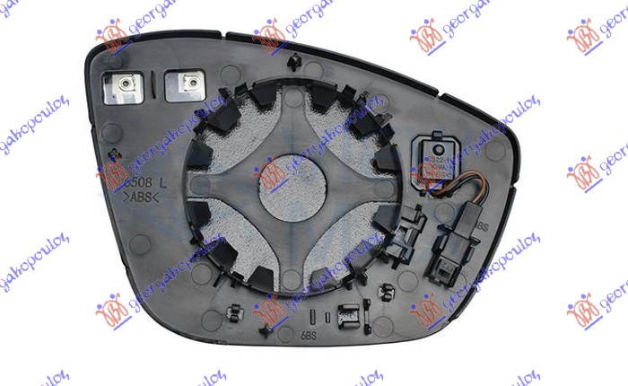 STAKLO RETROVIZORA SA GREJACEM (MRTAV UGAO) (2+2 PIN) (CONVEX GLASS) FIAT 600 2023- (365/364)