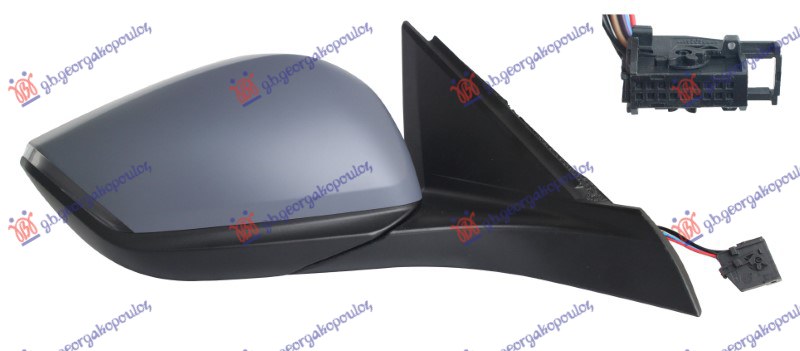 RETROVIZOR ELEKTRICNI SA GREJACEM PM (MIGAVAC LED) (SENZOR) (18OTV 8 PIN) (A KVALITET) (KONVEKSNO STAKLO) OPEL ASTRA L 2021- (OV5)