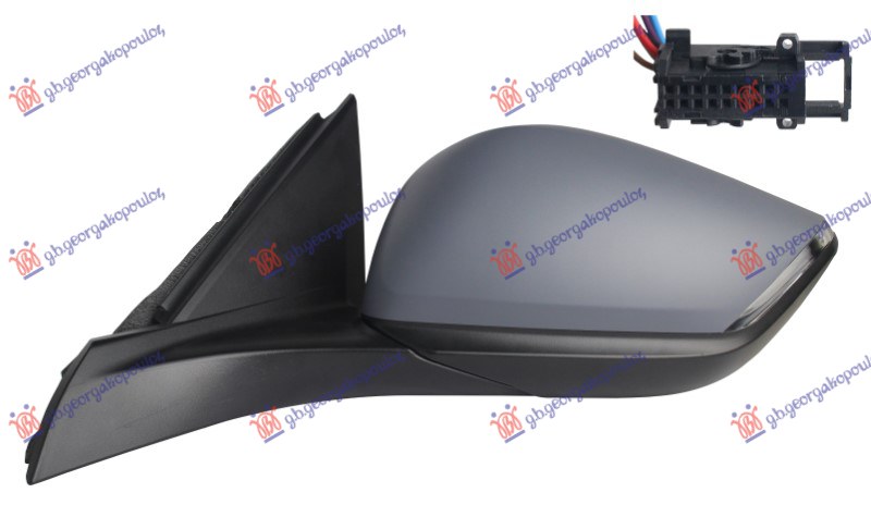 RETROVIZOR ELEKTRICNI SA GREJACEM PM (MIGAVAC LED) (18HOTV 6 PIN) (A KVALITET) (KONVEKSNO STAKLO) OPEL ASTRA L 2021- (OV5)