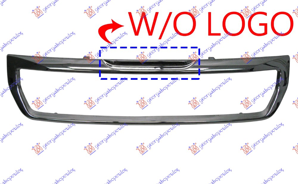OKVIR PVC MASKE HROM (BEZ LOGOA) PEUGEOT PARTNER 2015-2019