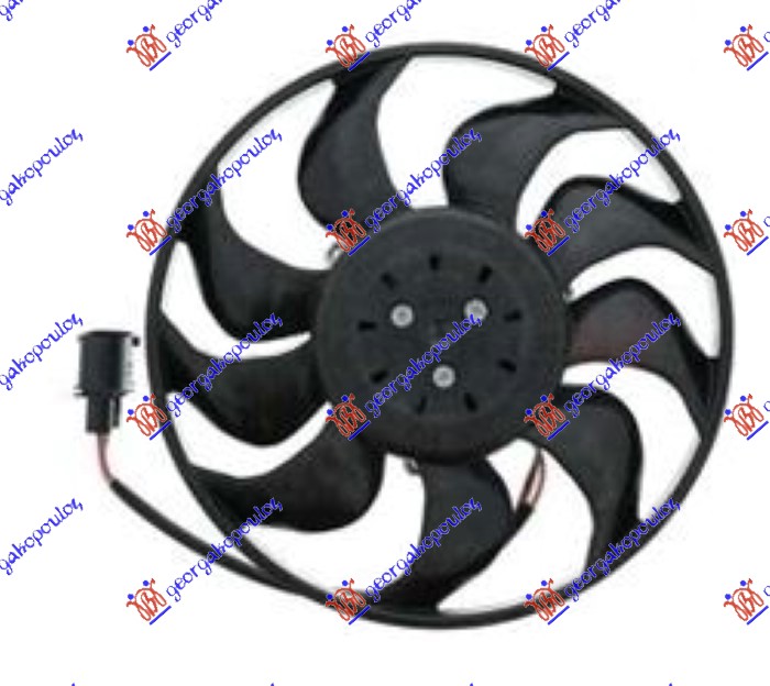 VENTILATOR (MOTOR+ELISA) (BENZIN) (400W) (LEVO) PORSCHE CAYMAN 2013-2016 (981C)
