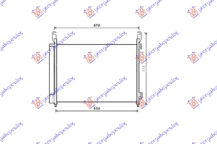 HLADNJAK KLIME 2.0 Dci/2.5i 16V (630x452x16) RENAULT KOLEOS 2008-2011 (HY)