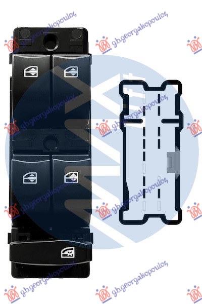 PREKIDAC U PREDNJIM VRATIMA (4 TASTERA) (11 PIN) RENAULT KOLEOS 2008-2011 (HY)