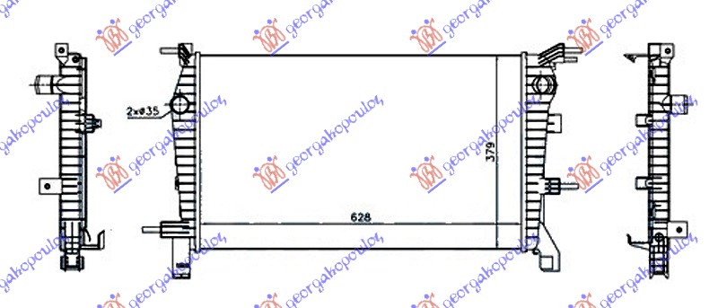 HLADNJAK MOTORA 1.6i 16v BENZIN (MAN) (H4M) (630x380) RENAULT FLUENCE 2010-2013 (L3)