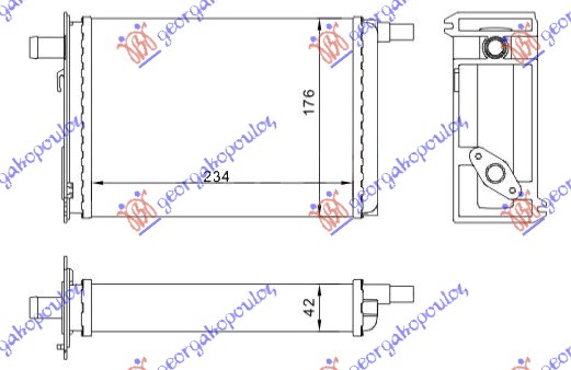 GREJAC KABINE (235x176) RENAULT TRAFIC 1980-2002 (T/P/V)