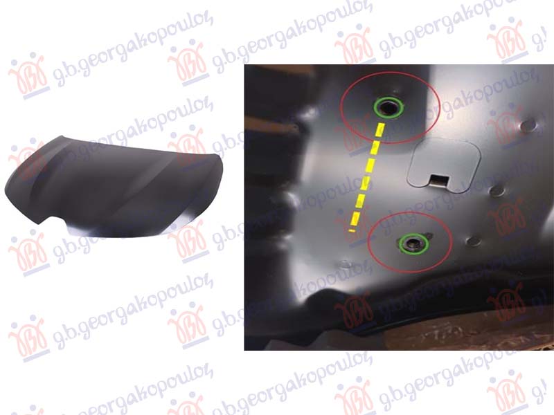 HAUBA (SA DIJAGONALNIM OTVORIMA ZA MAKAZE) ALUMINIJUM RENAULT CLIO V 2019-2023 (B7)