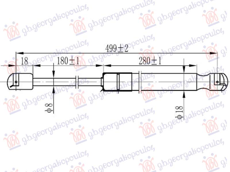 AMORTIZER GEPEK VRATA (498-360N) RENAULT CLIO V 2019-2023 (B7)