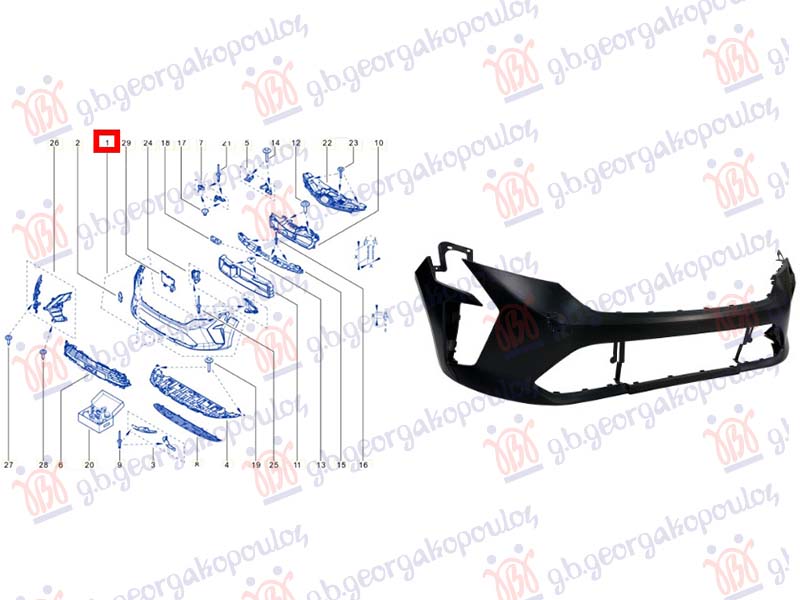 PREDNJI BRANIK MITSUBISHI COLT 2023- (VB)